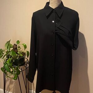 NY & CO Black Button-Up Shirt